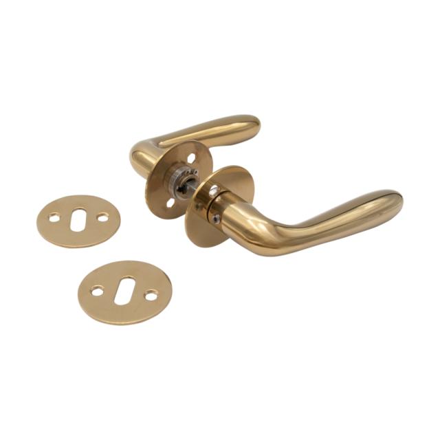 Dørgreb L-form - Ø21,6 mm - PVD messing