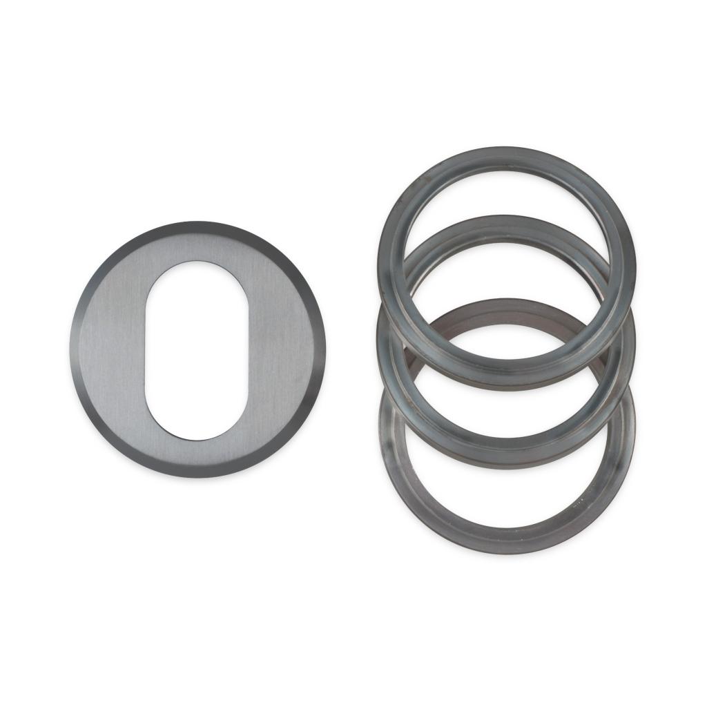 Oval universal cylinderring (udvendig) - 6-21 mm - Matkrom