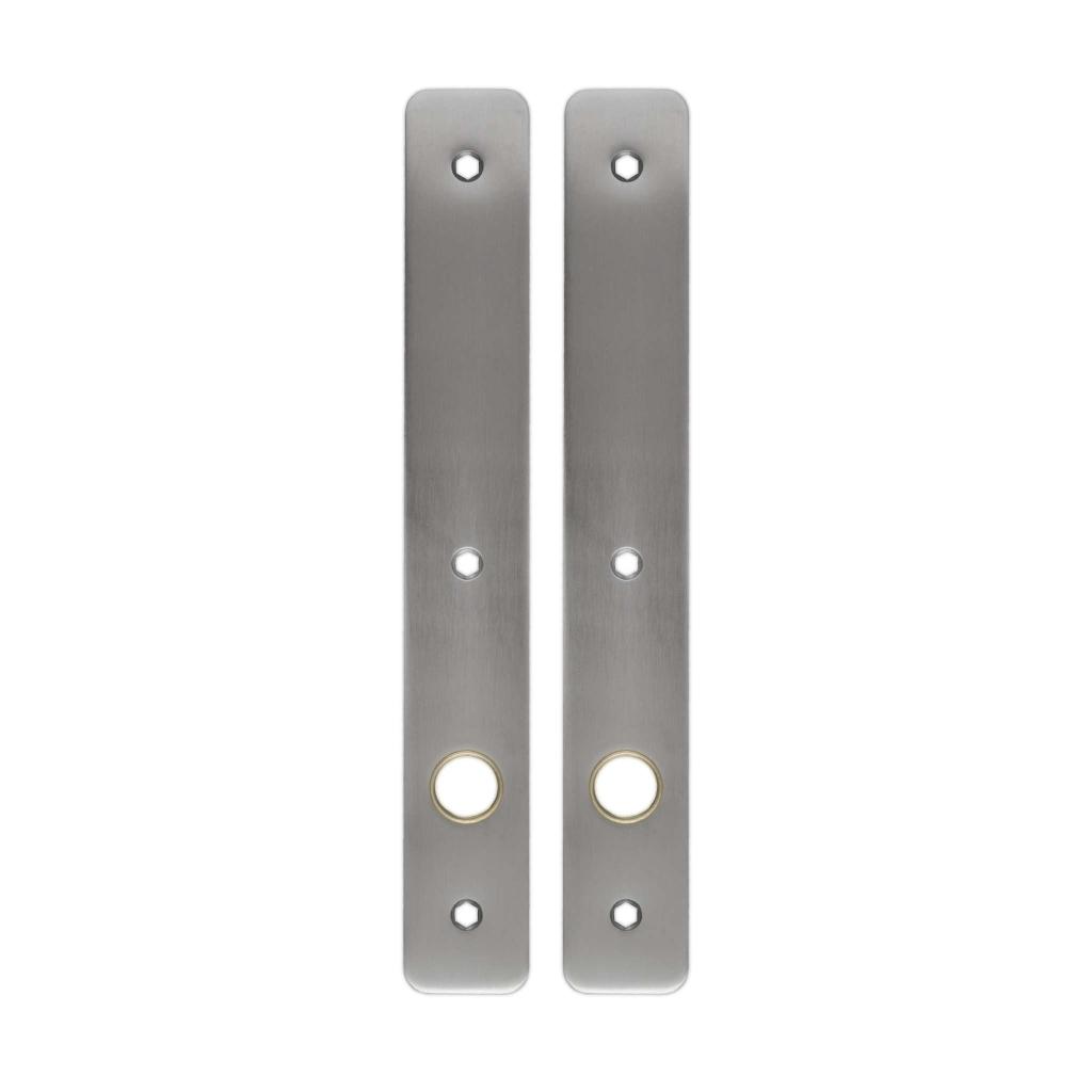 Langskiltesæt m/grebshul (smalprofil) - 230 mm - Børstet