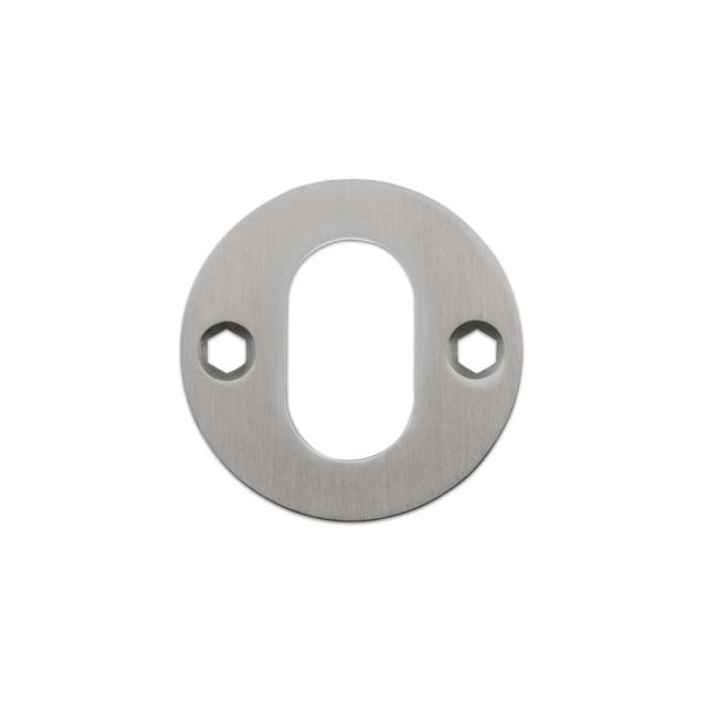 Cylinderskilt til oval cylinder - CC 30 mm - Børstet