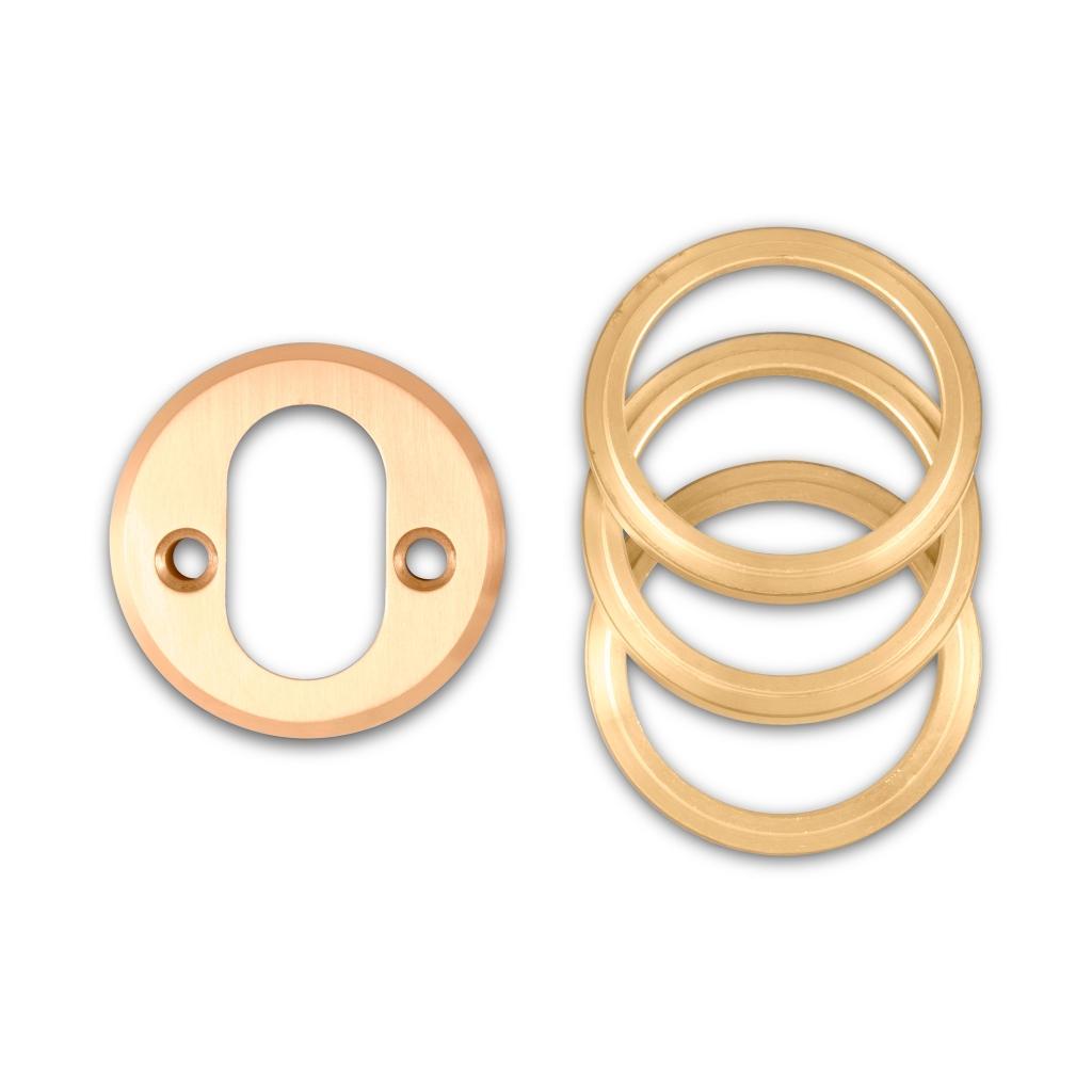 Oval universal cylinderring (indvendig) - 6-21 mm - Mat messing
