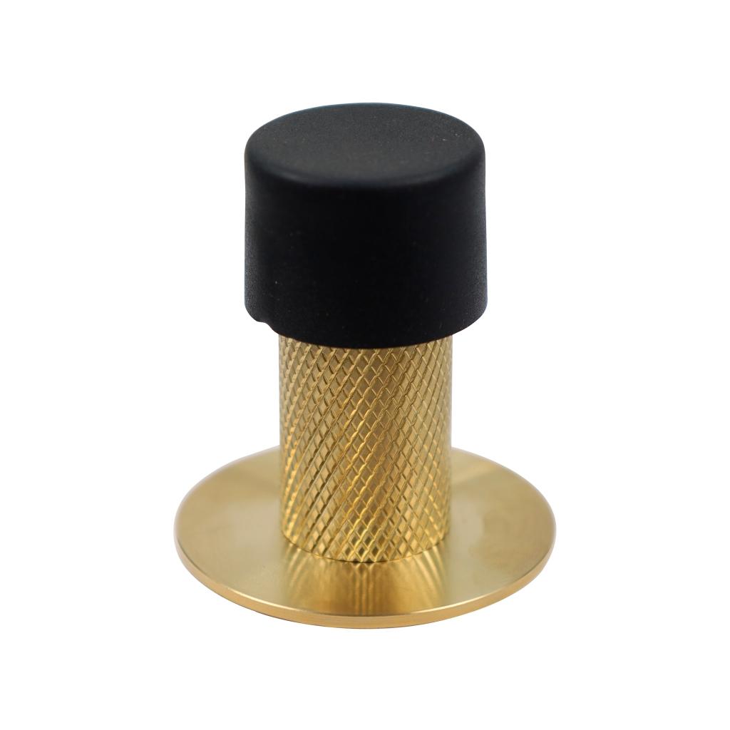 Dørstopper Essence - 50 mm - Mat messing/diamantmønster