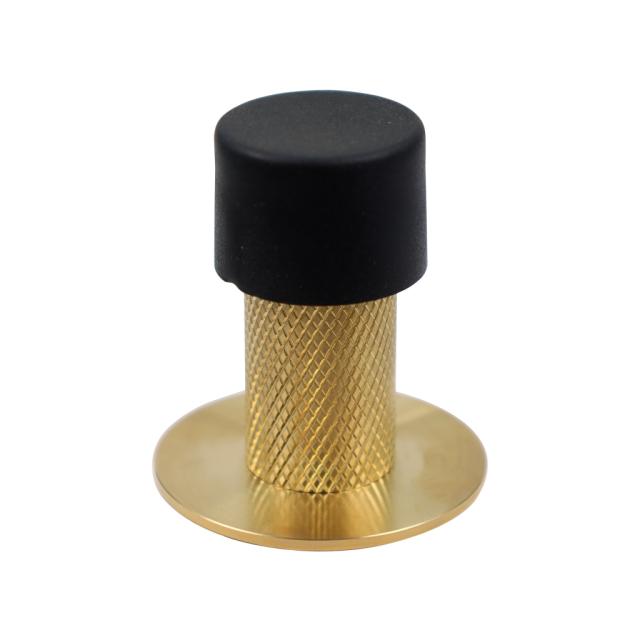 Dørstopper Essence - 50 mm - Mat messing/diamantmønster