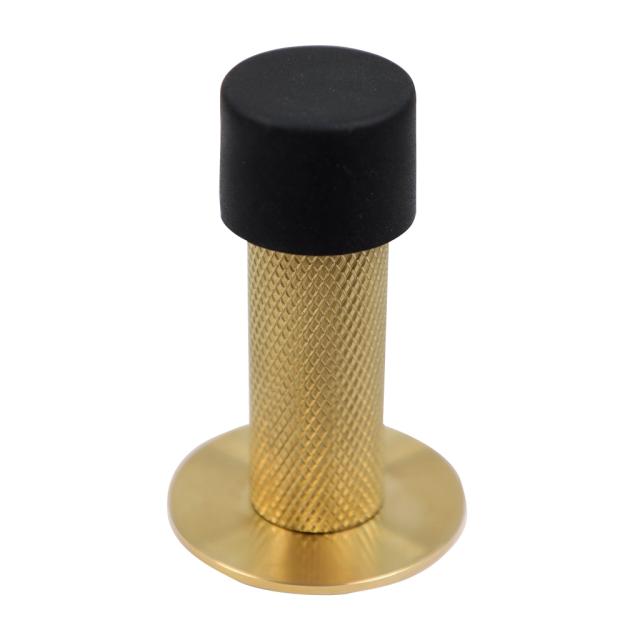 Dørstopper Essence - 75 mm - Mat messing/diamantmønster