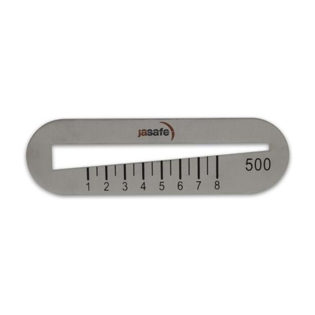 Nøglemåler - 100x30 mm - Børstet