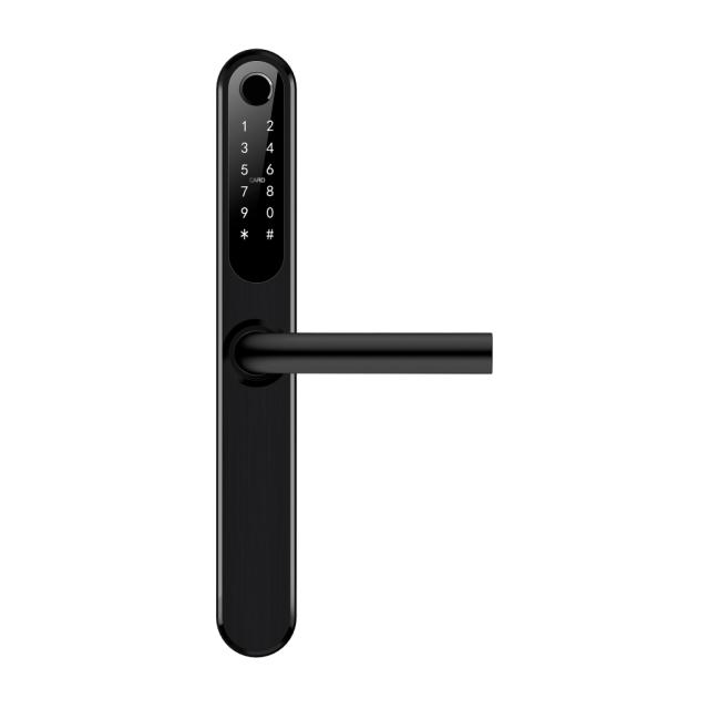 Elektronisk dørlås dobbeltcylinder - 39 mm - Matsort