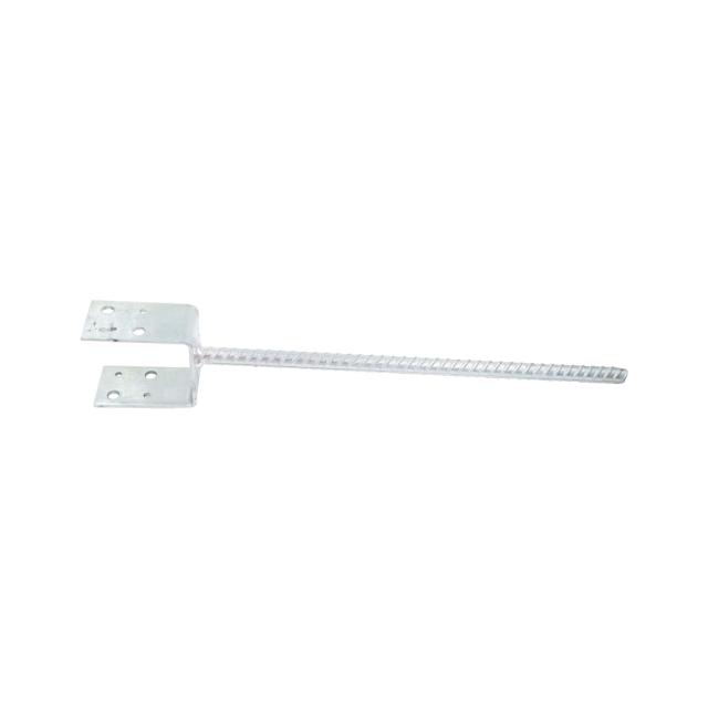 U-formet stolpebærer - 75x90x400 mm - Varmforzinket