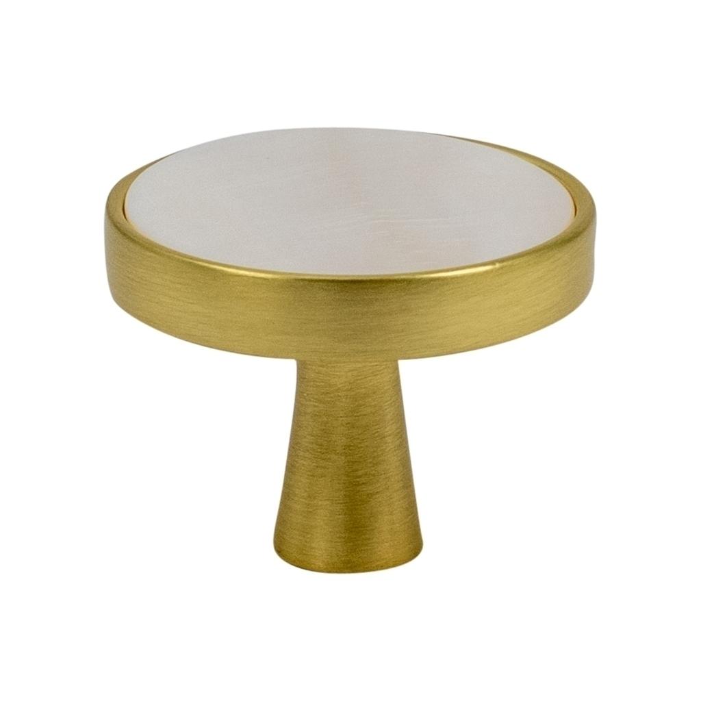 Møbelknop Madeira - Ø33 mm - Messing/perlemor