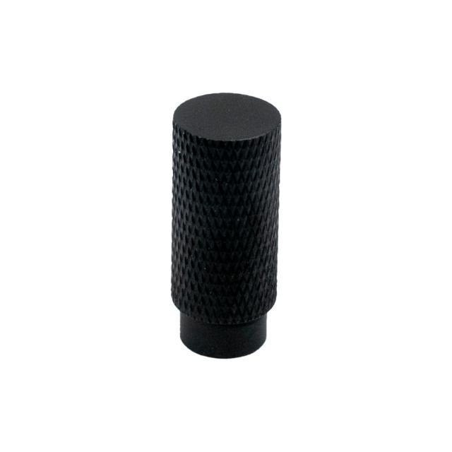 Møbelknop Essence - Ø12 mm - Matsort/diamantmønster