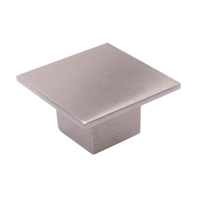 Møbelknop - 38x38 mm - Børstet