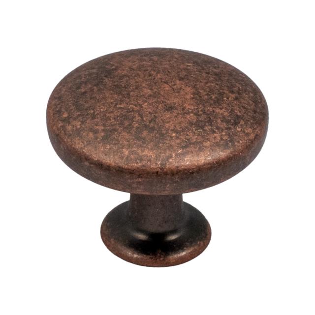 Møbelknop - Ø30 mm - Antik kobber-look