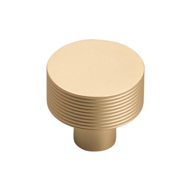 Møbelknop Essence - Ø25/11 mm - Mat messing/riflet