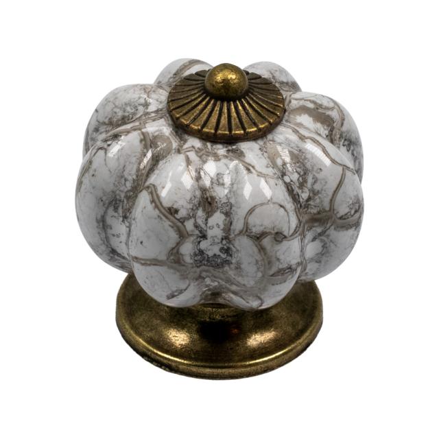 Møbelknop Paris - Ø45 mm - Marmor