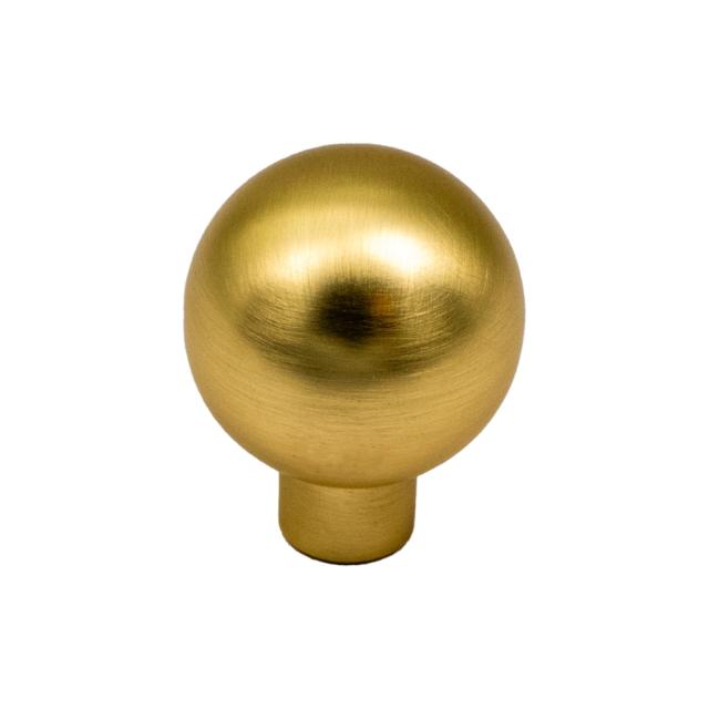 Møbelknop m/fod - Ø24 mm - Messing
