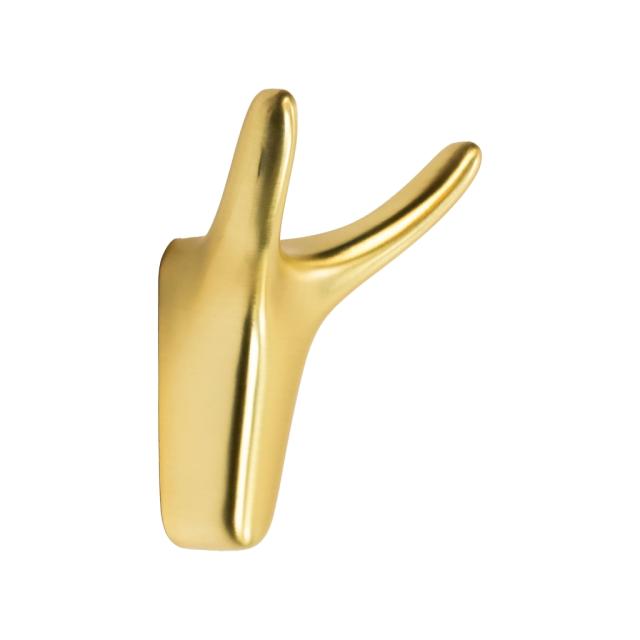 Knag m/horn - 60x66 mm - Messing