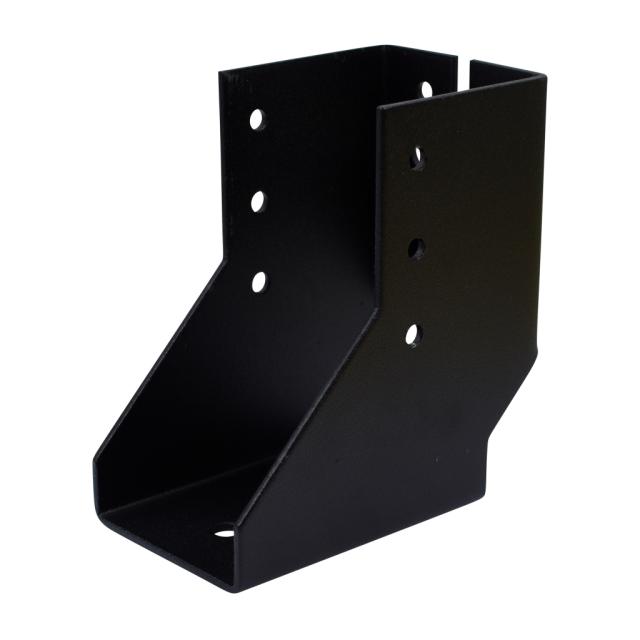 Bjælkesko m/indadvendt flige - 50x100 mm - Sort