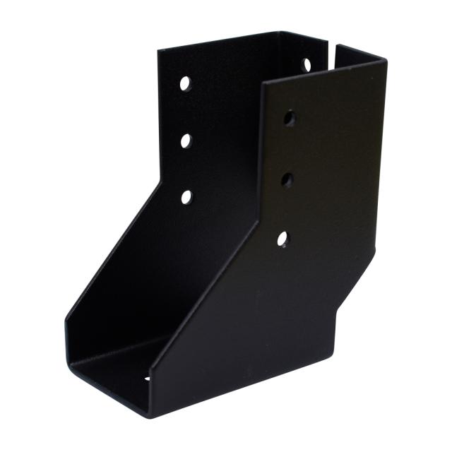 Bjælkesko m/indadvendt flige - 45x100 mm - Sort