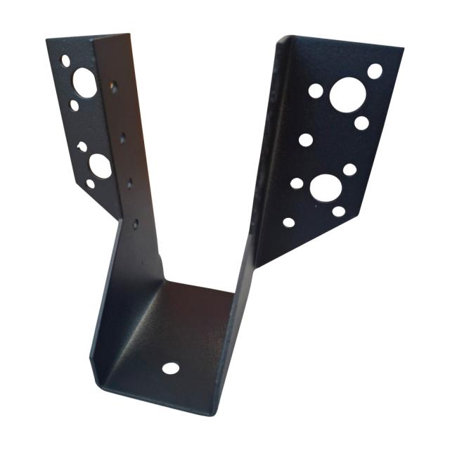 Bjælkesko m/udadvendt flige - 45x127 mm - Sort