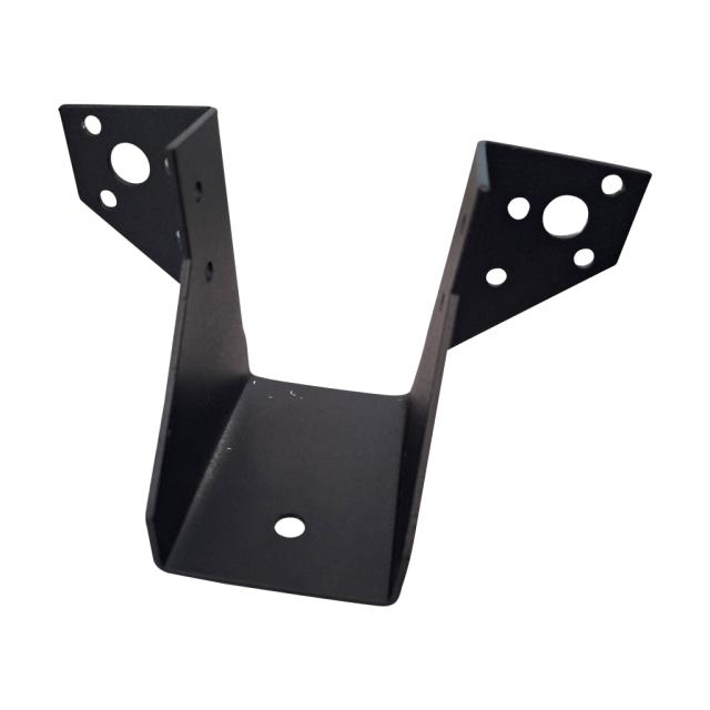 Bjælkesko m/indadvendt flige - 46x100 mm - Sort