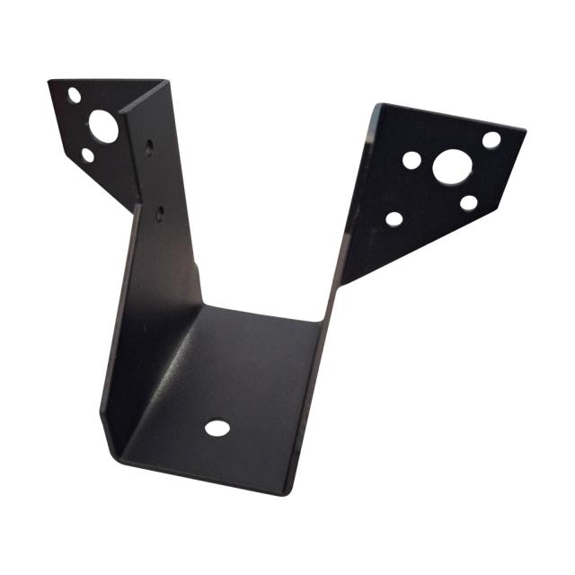 Bjælkesko m/indadvendt flige - 46x82 mm - Sort