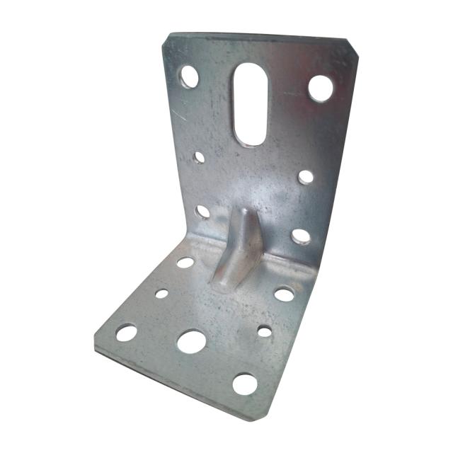 Vinkelbeslag m/rib - 60x80x2 mm - Galvaniseret