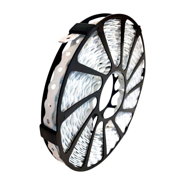 Patentbånd m/plastbelægning - 12x10000 mm - Hvid