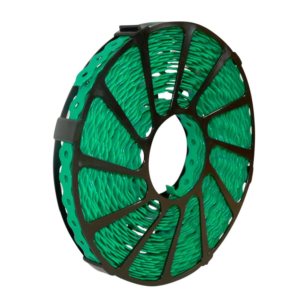 Patentbånd m/plastbelægning - 12x10000 mm - Grøn