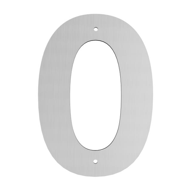 Husnummer 0 m/skruehuller - 180 mm - Galvaniseret