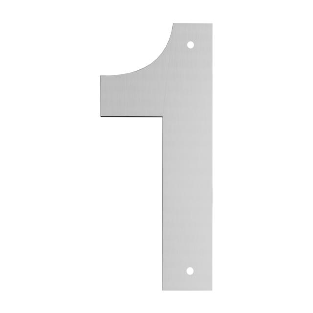 Husnummer 1 m/skruehuller - 180 mm - Galvaniseret