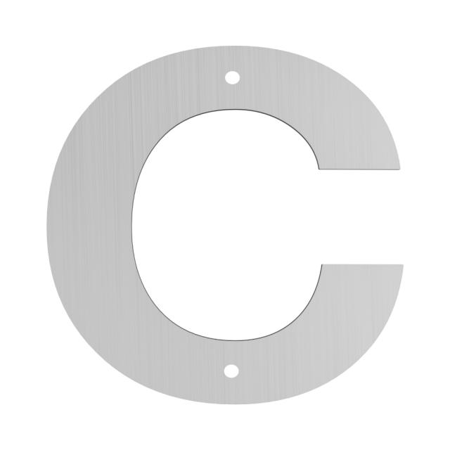 Husbogstav C m/skruehuller - 140 mm - Galvaniseret