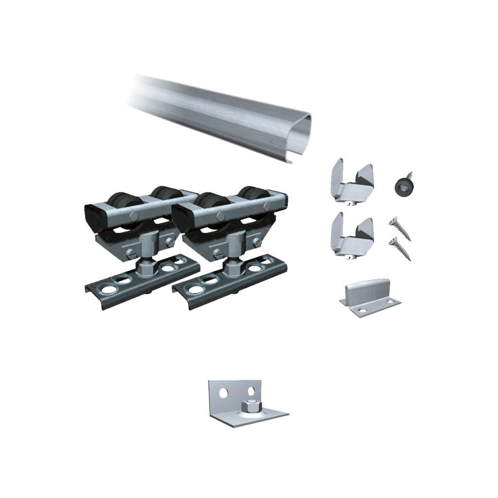 Skydedørsbeslag SF-75 - 2 m - Galvaniseret