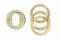 Oval universal cylinderring (udvendig) - 6-21 mm - PVD messing