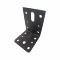 Vinkelbeslag m/rib - 60x80x2 mm - Sort