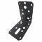Vinkelbeslag m/rib - 90x60x2 mm - Sort