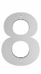 Husnummer 8 m/skruehuller - 100 mm - Galvaniseret