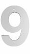 Husnummer 9 m/skruehuller - 180 mm - Galvaniseret