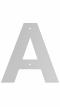 Husbogstav A m/skruehuller - 140 mm - Galvaniseret