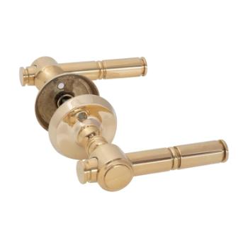 Dørgreb L-form - 114x64 mm - Poleret messing