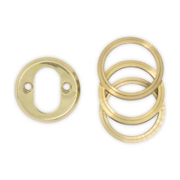 Oval universal cylinderring (indvendig) - 6-21 mm - PVD messing