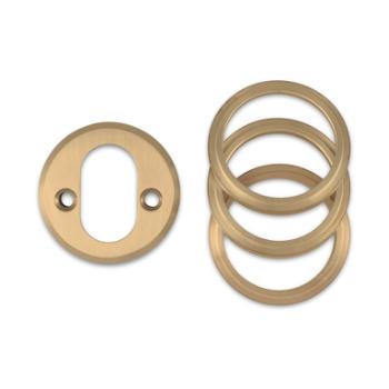 Oval universal cylinderring (indvendig) - 6-21 mm - Mat messing