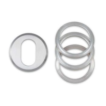 Oval universal cylinderring (udvendig) - 6-21 mm - Børstet