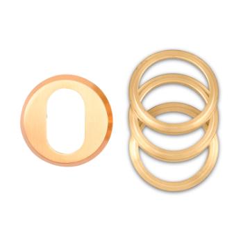 Oval universal cylinderring (udvendig) - 6-21 mm - Mat messing