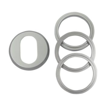 Oval universal cylinderring (udvendig) - 6-21 mm - Matkrom
