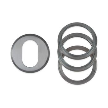 Oval universal cylinderring (udvendig) - 6-21 mm - Matkrom