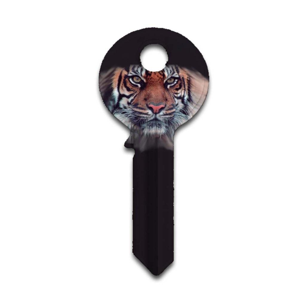 Nøgleemne - 5-stift - Tiger-motiv 