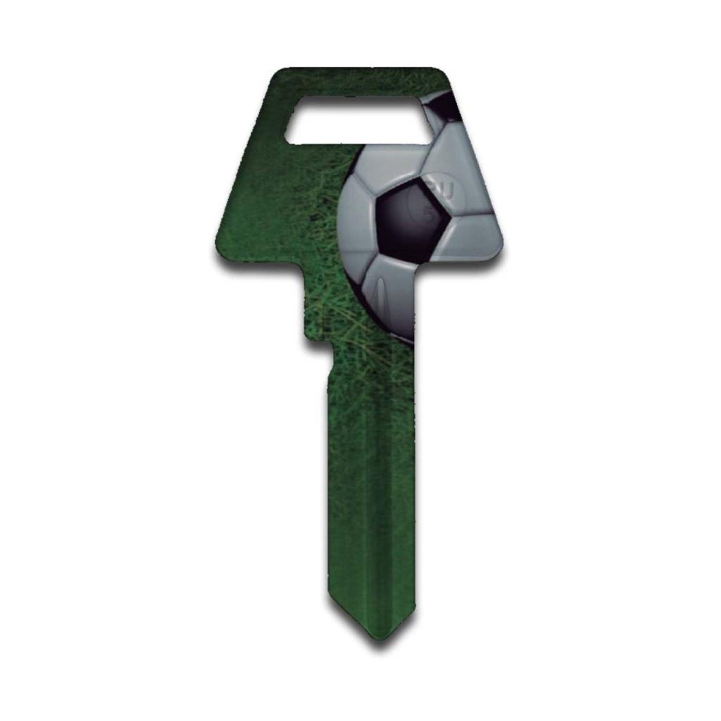 Nøgleemne - 6-stift - Fodbold-motiv